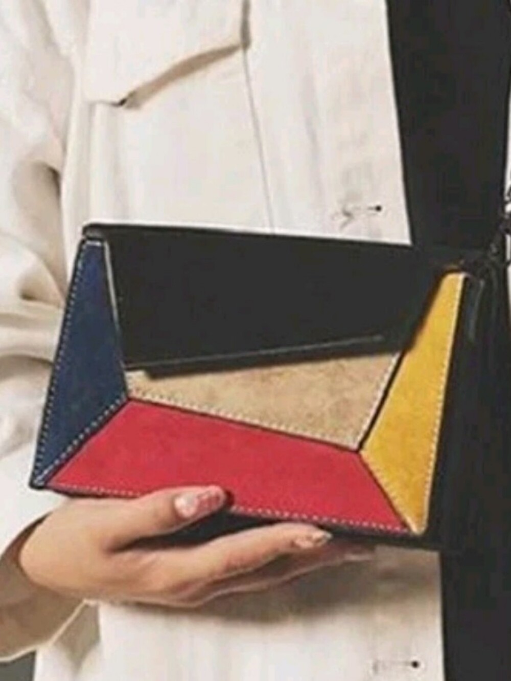 Vintage Inspired Colorblock 80s Crossbody Bag